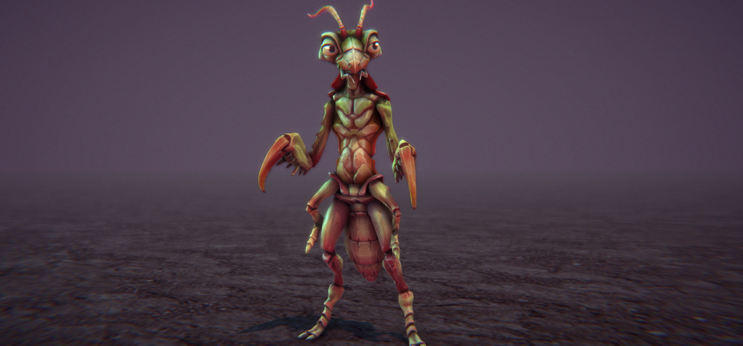 Insect Characters Low-poly 3D model_24