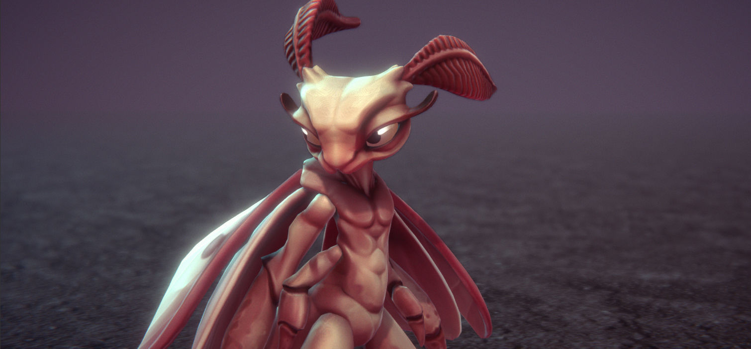 Insect Characters Low-poly 3D model_17