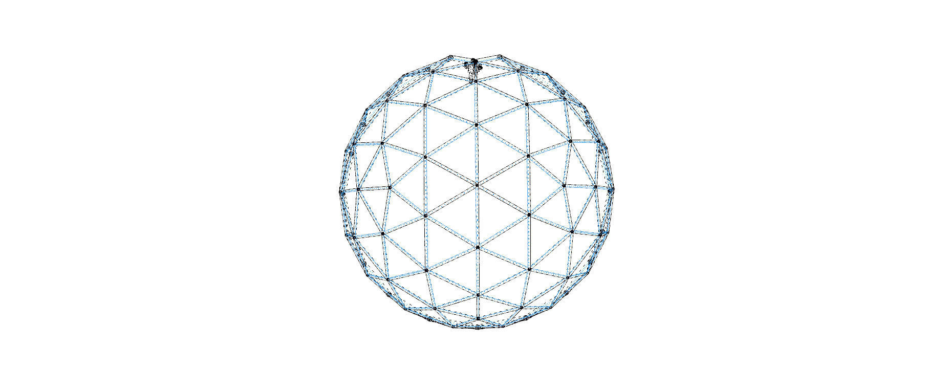 Large dome with glass panels and entry 3d DOME 3D model_24
