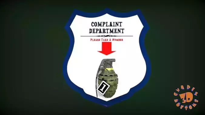 Complaint Department Please Take A Number - Humor Novelty Sign 3D print model