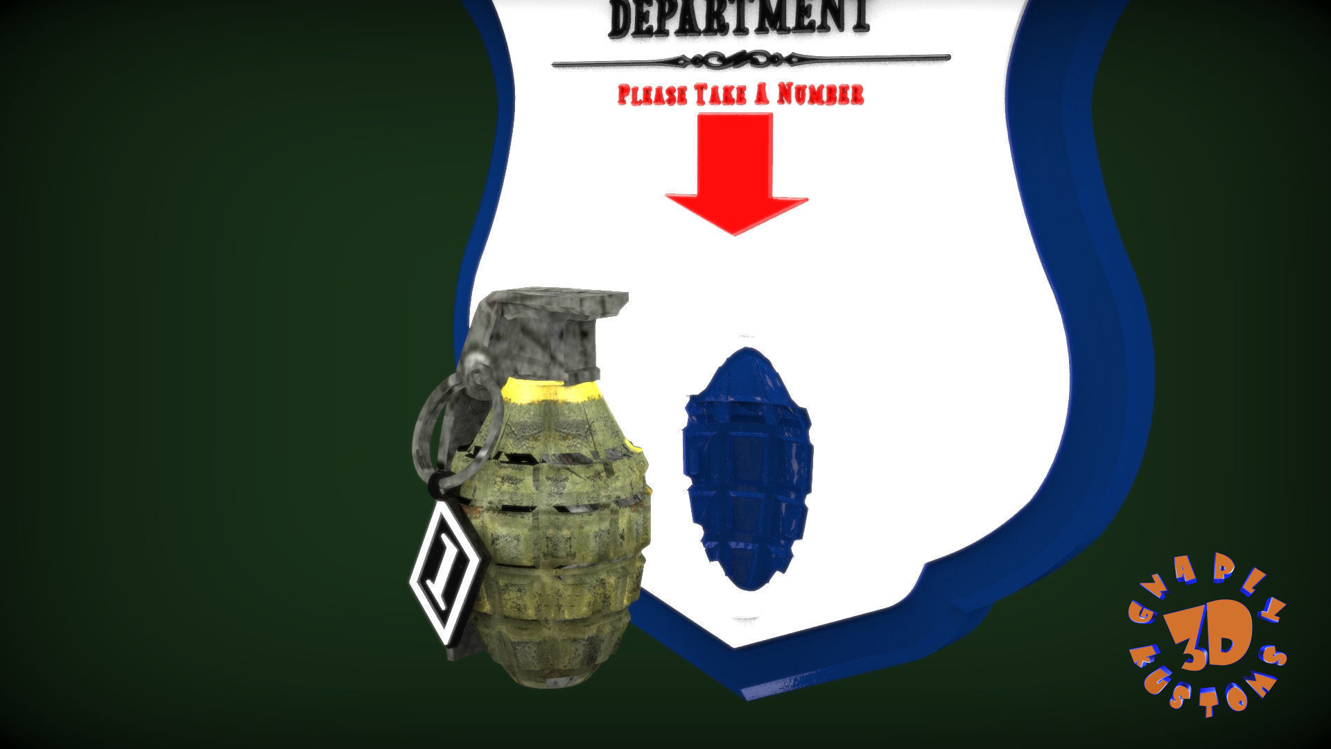 Complaint Department Please Take A Number - Humor Novelty Sign 3D print model_11