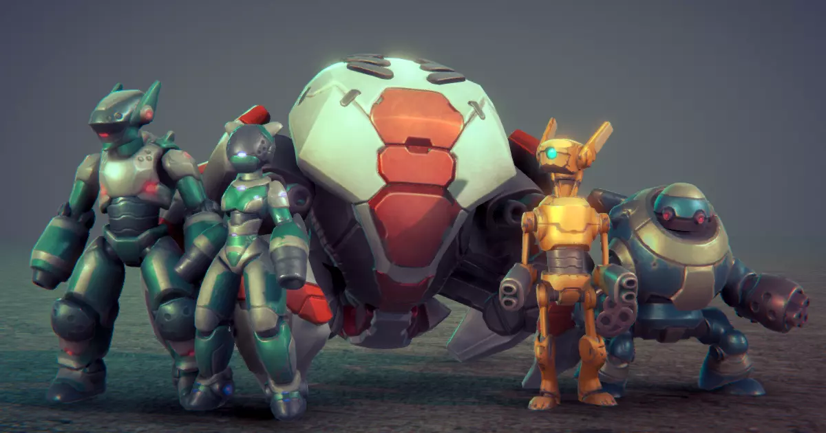 Robot Warriors Low-poly 3D model_0