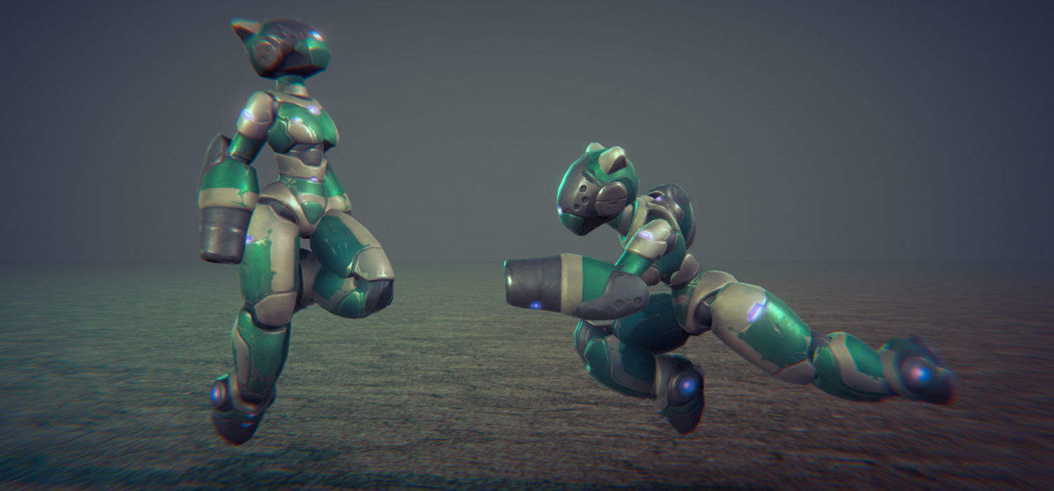 Robot Warriors Low-poly 3D model_12