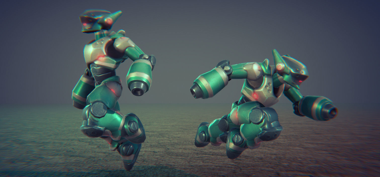 Robot Warriors Low-poly 3D model_14