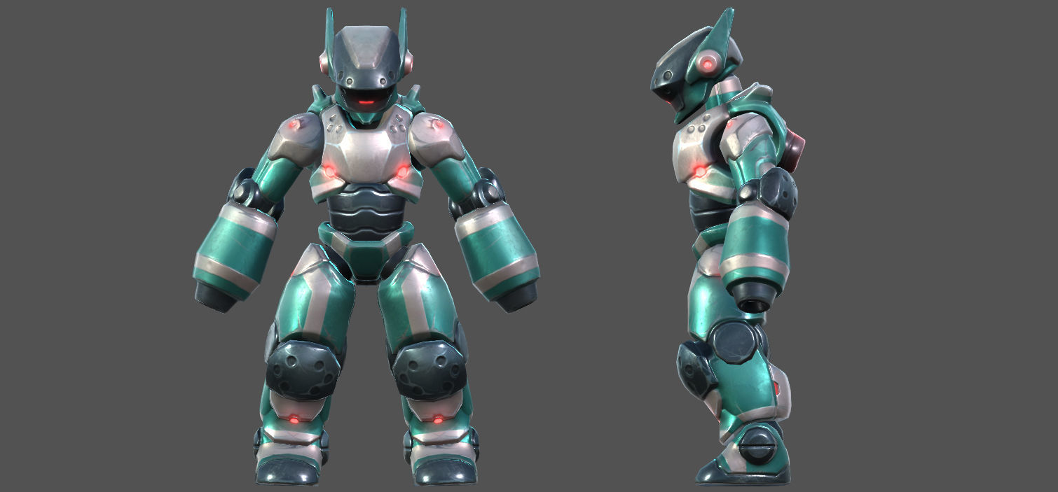Robot Warriors Low-poly 3D model_19