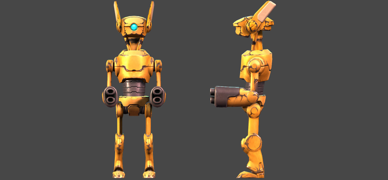 Robot Warriors Low-poly 3D model_16