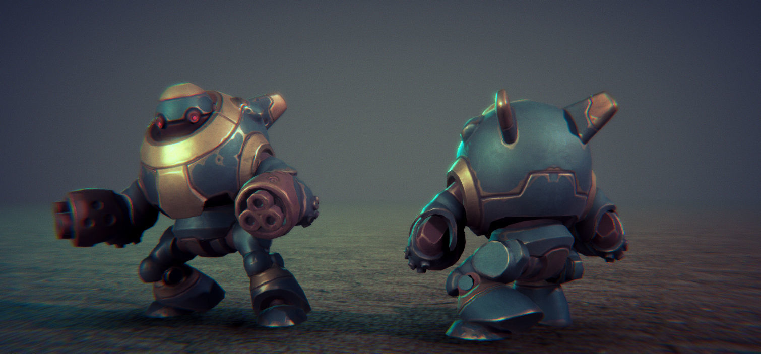 Robot Warriors Low-poly 3D model_13