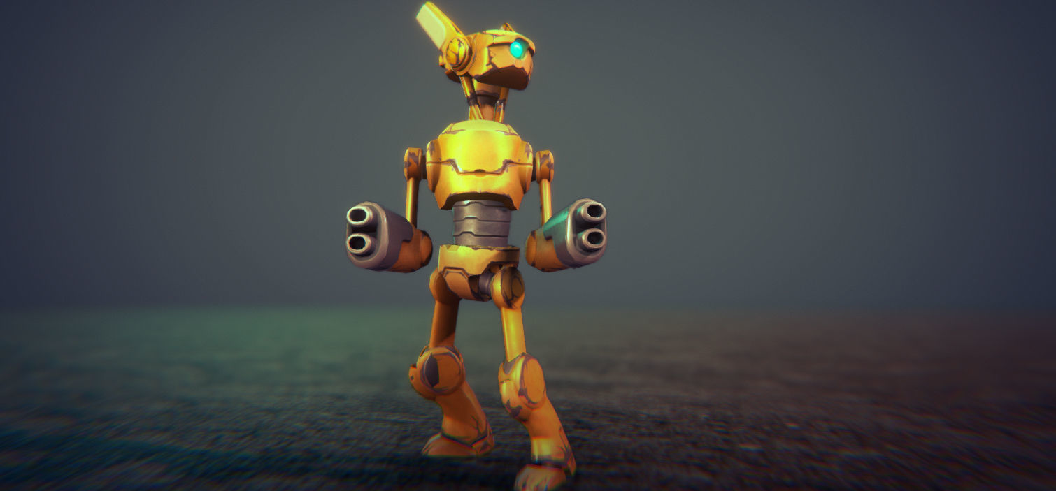 Robot Warriors Low-poly 3D model_7