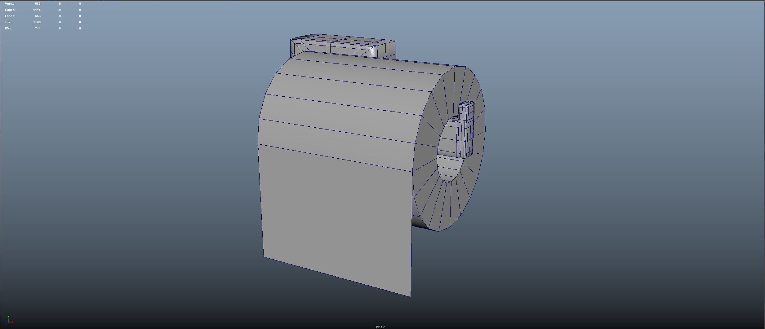 Toilet Paper Low-poly 3D model_5