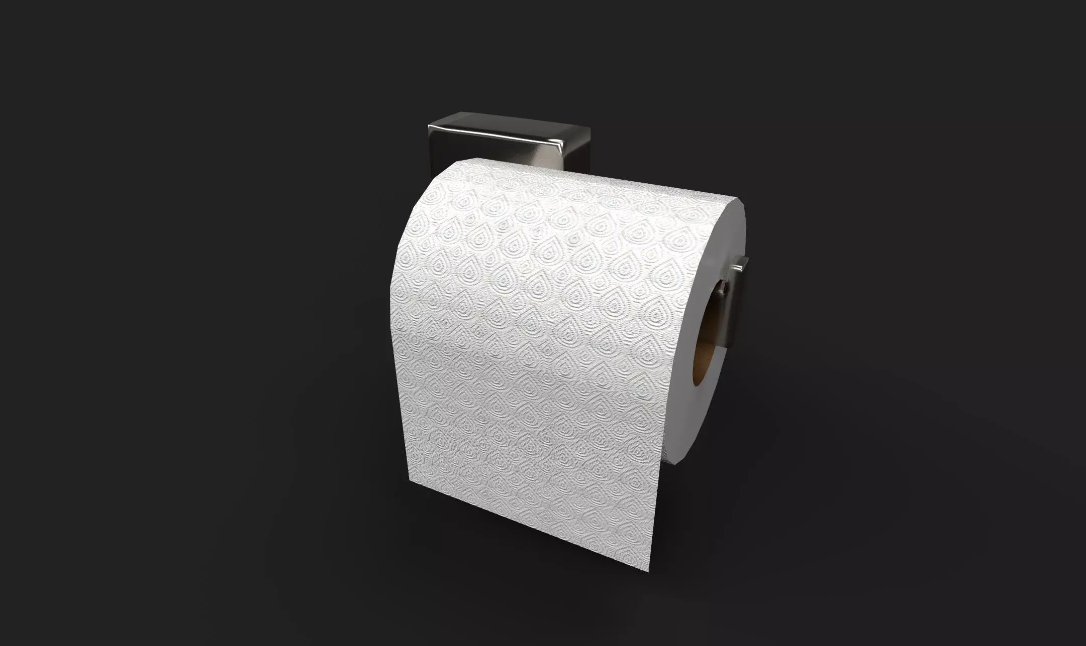 Toilet Paper Low-poly 3D model_0