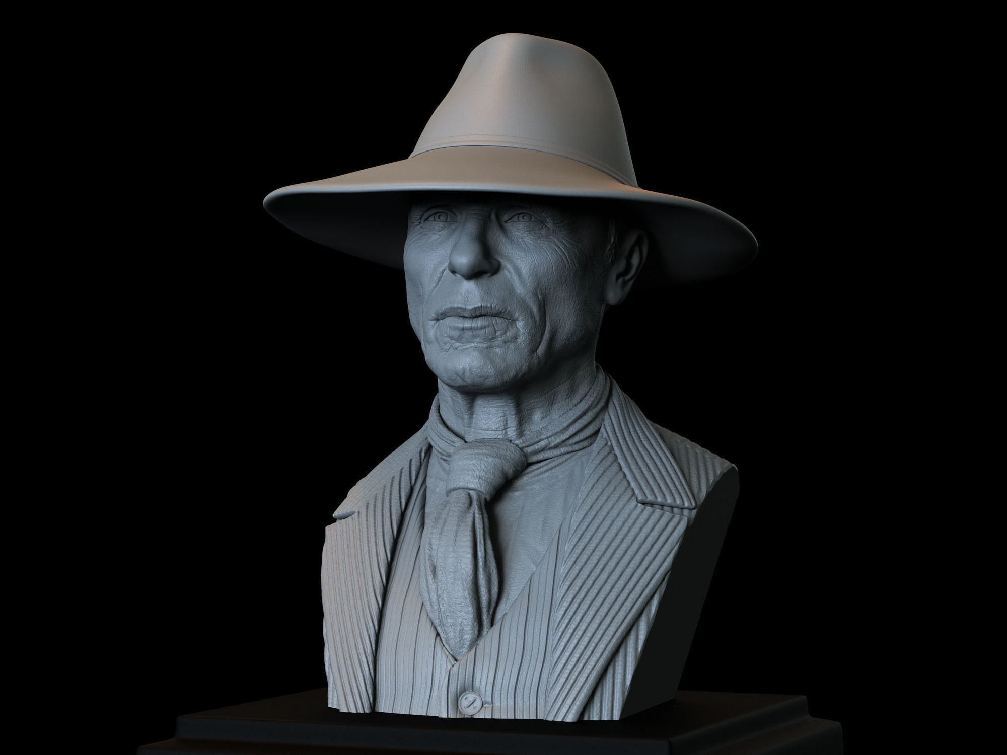 Ed Harris Man In Black from Westworld TV show 3D print model_3