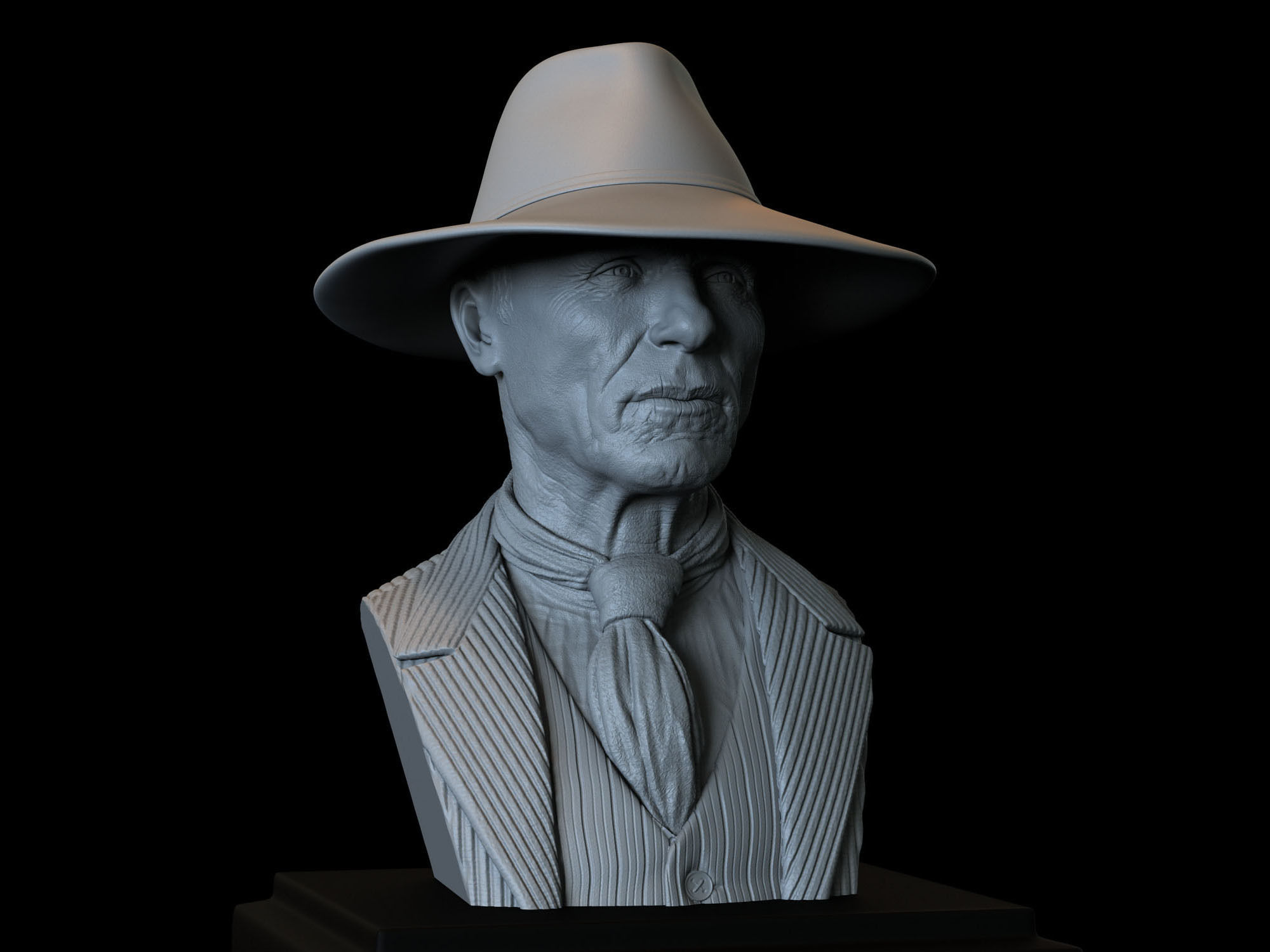 Ed Harris Man In Black from Westworld TV show 3D print model_1