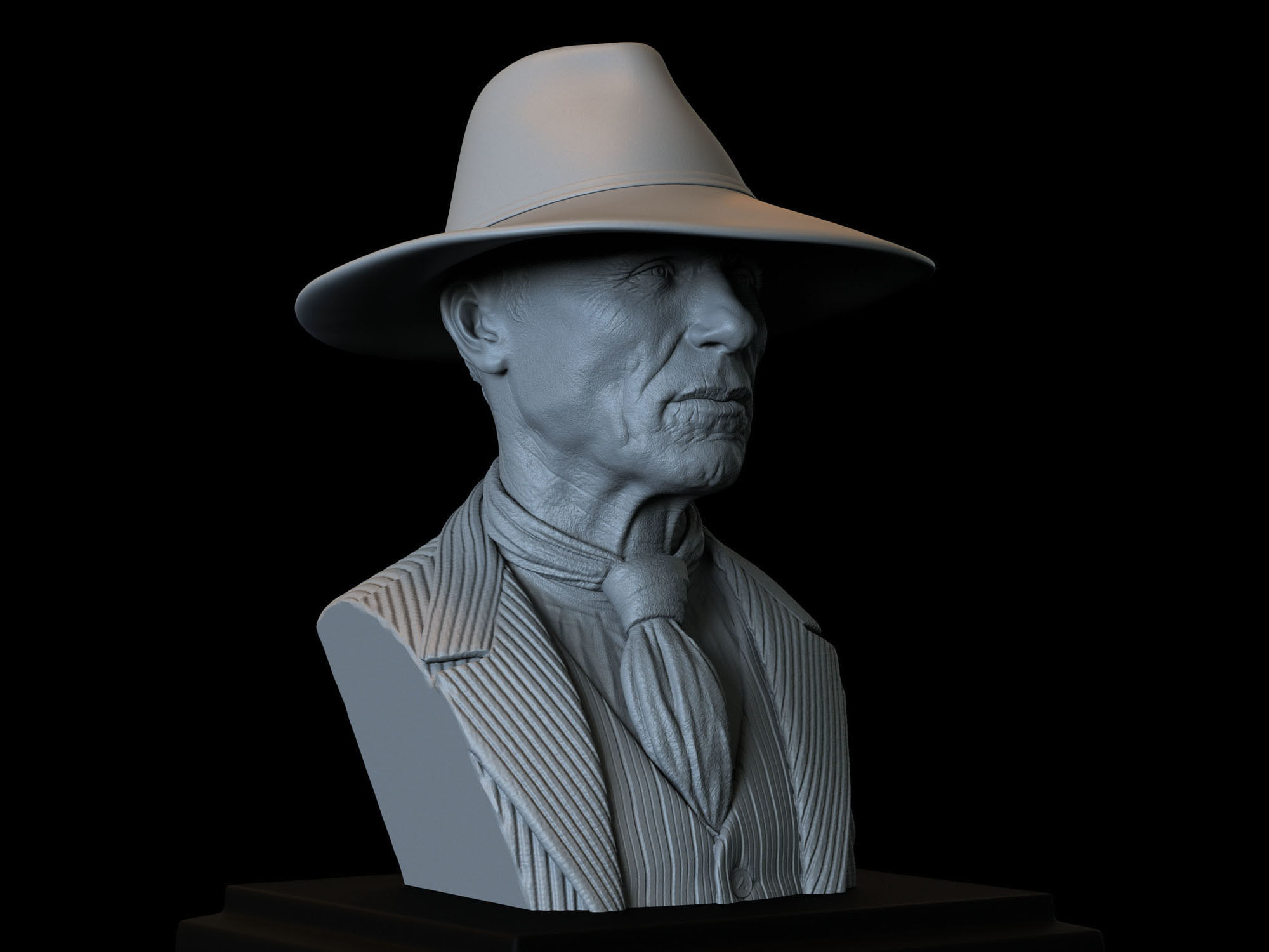 Ed Harris Man In Black from Westworld TV show 3D print model_8
