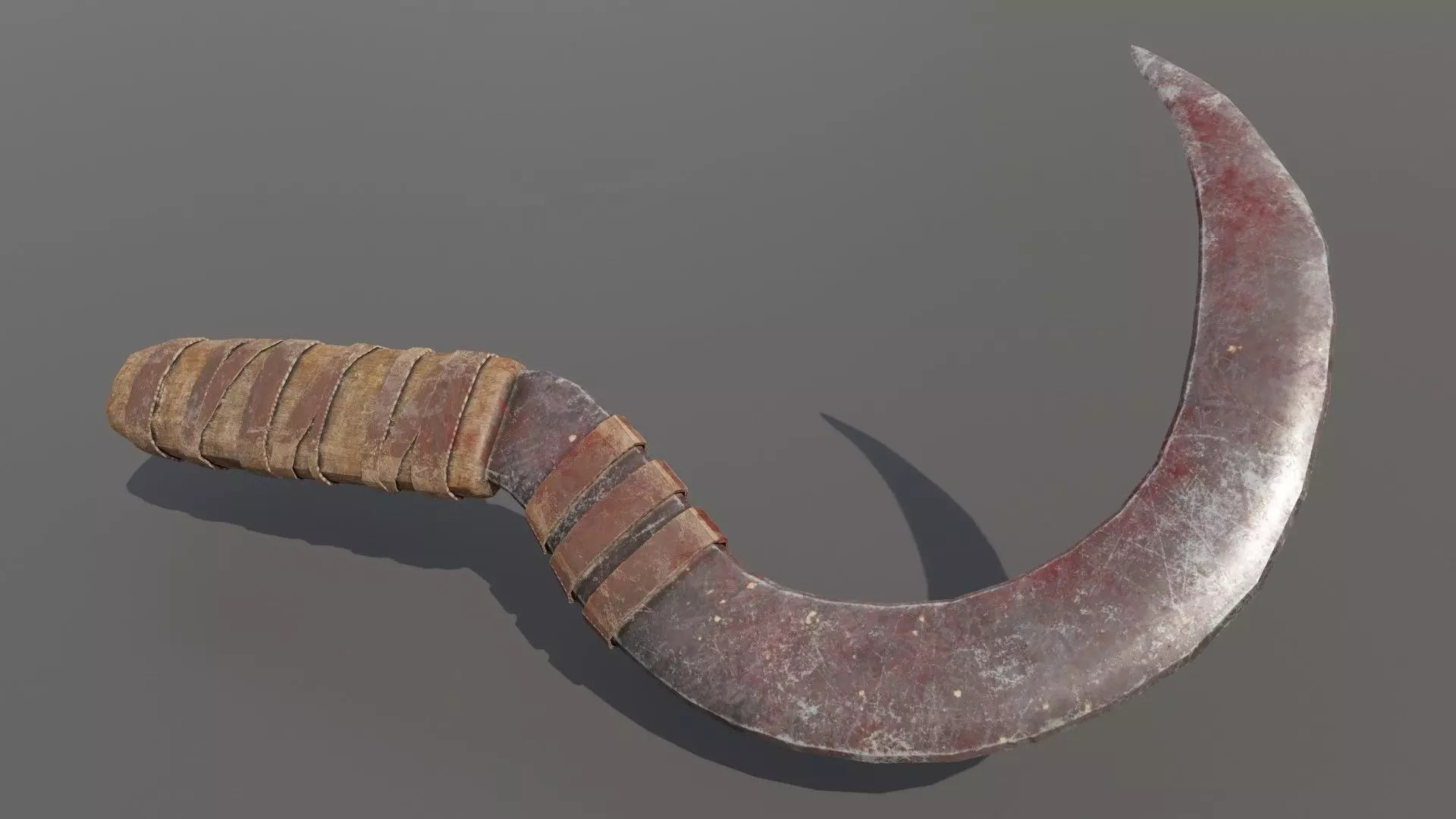 Orc Sickle Low-poly 3D model_0