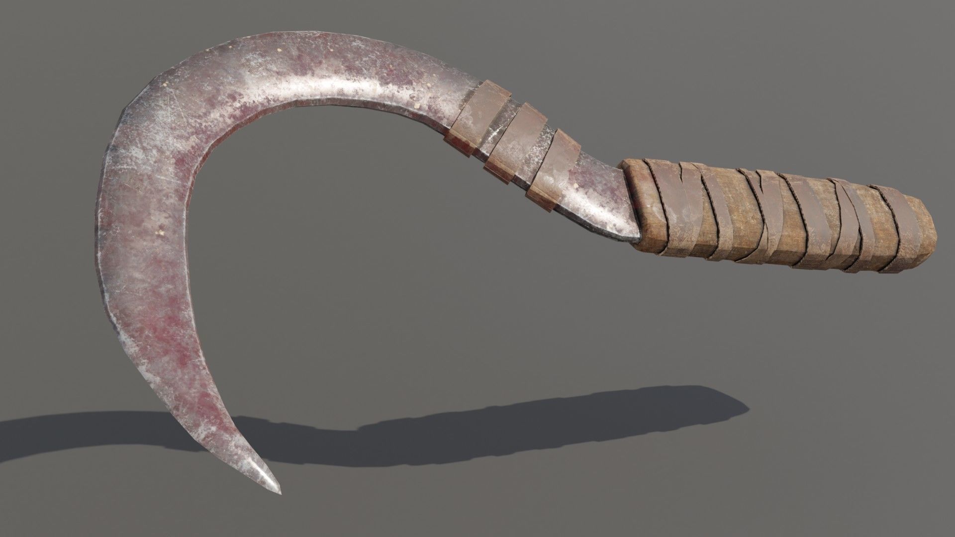 Orc Sickle Low-poly 3D model_3