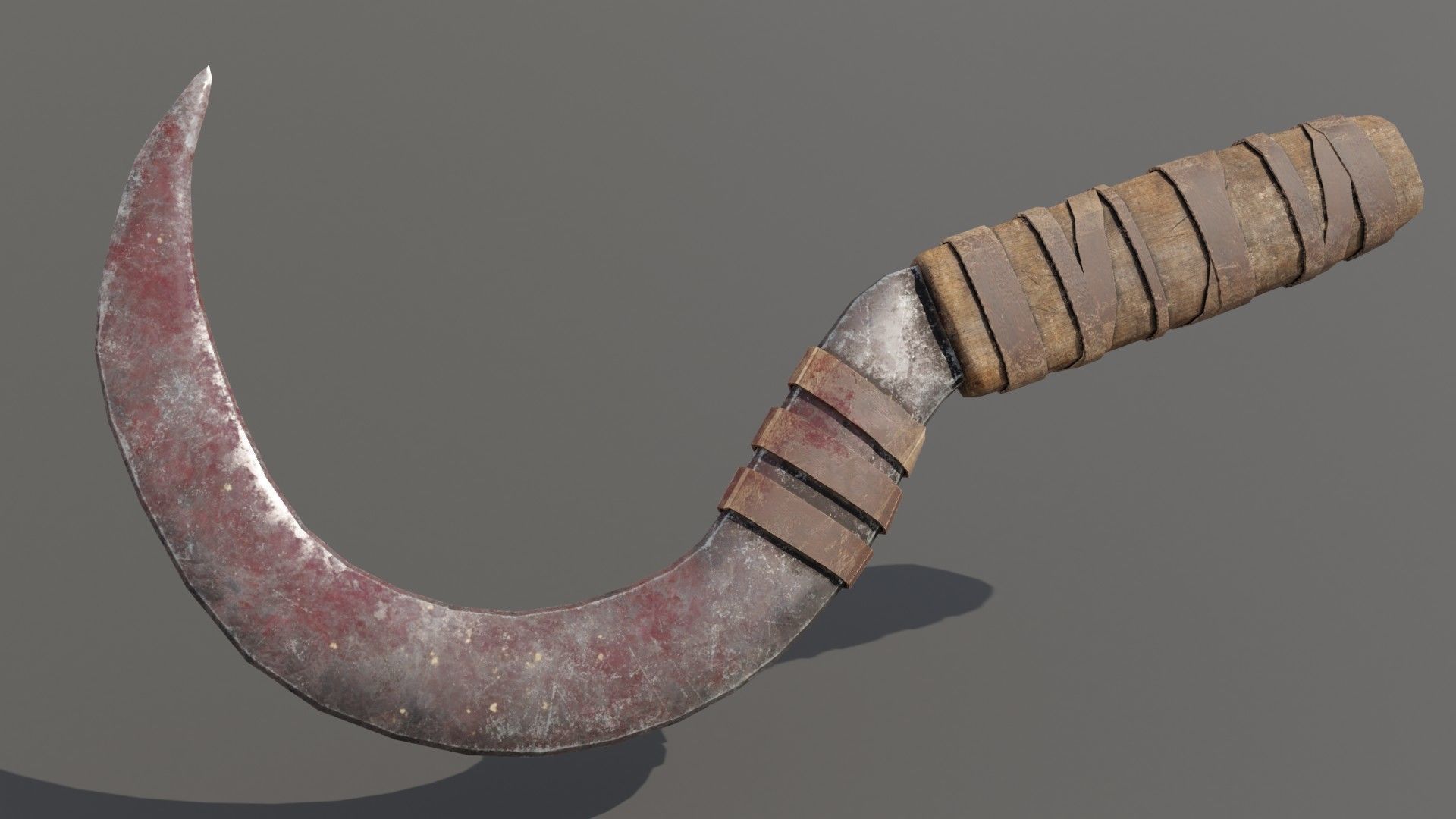 Orc Sickle Low-poly 3D model_2