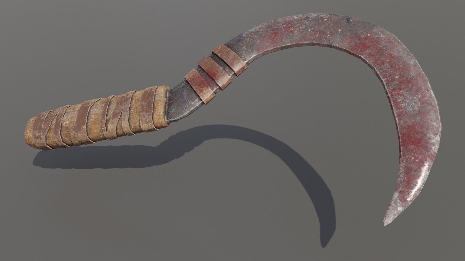 Orc Sickle Low-poly 3D model_1