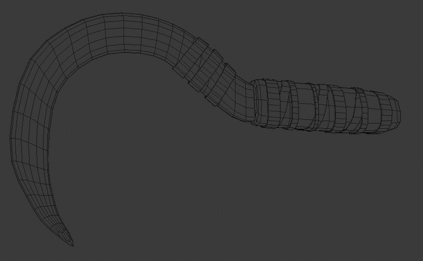 Orc Sickle Low-poly 3D model_4