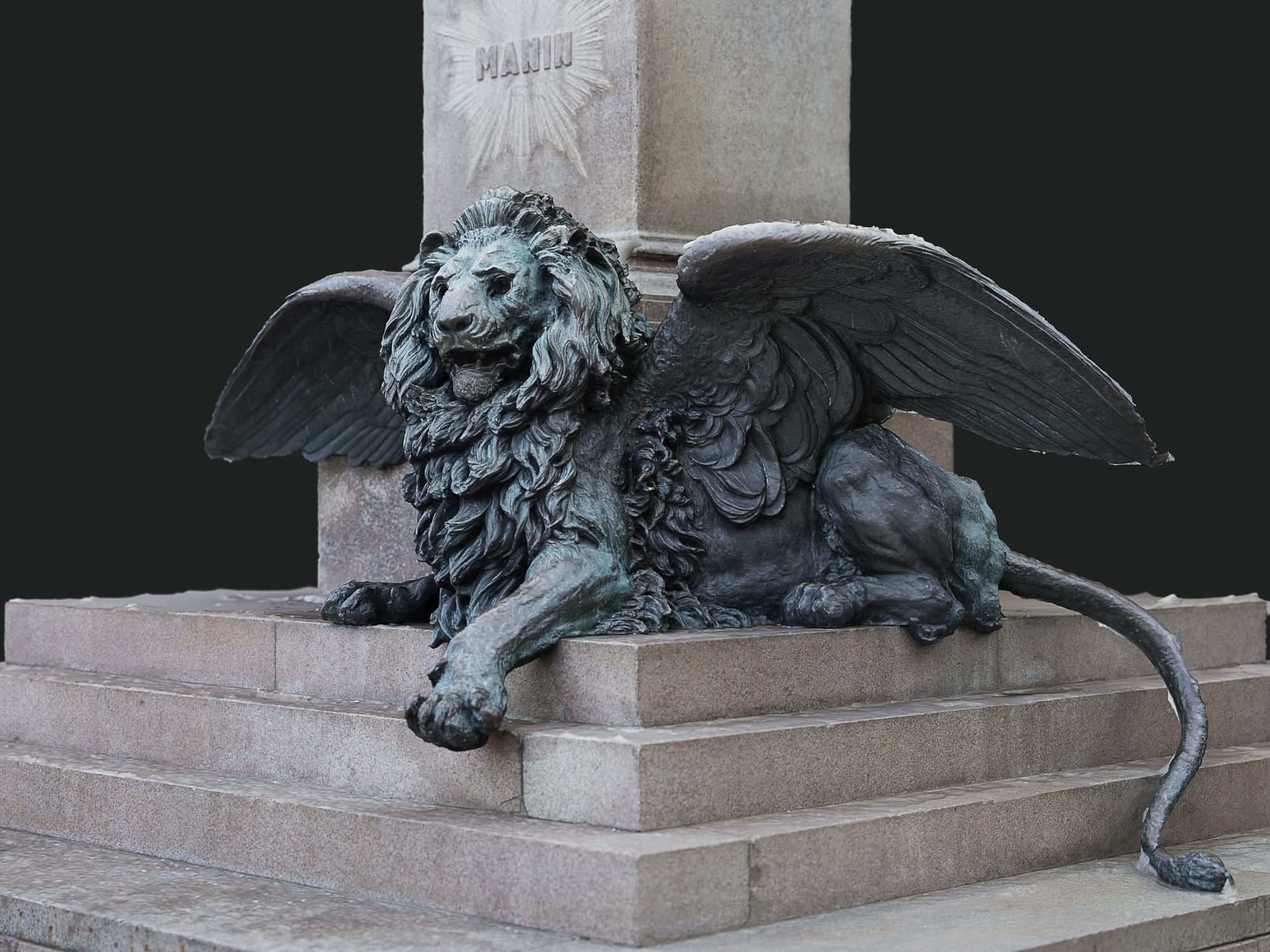 Venice Winged Lion Bronze Sculpture 3D print model_1