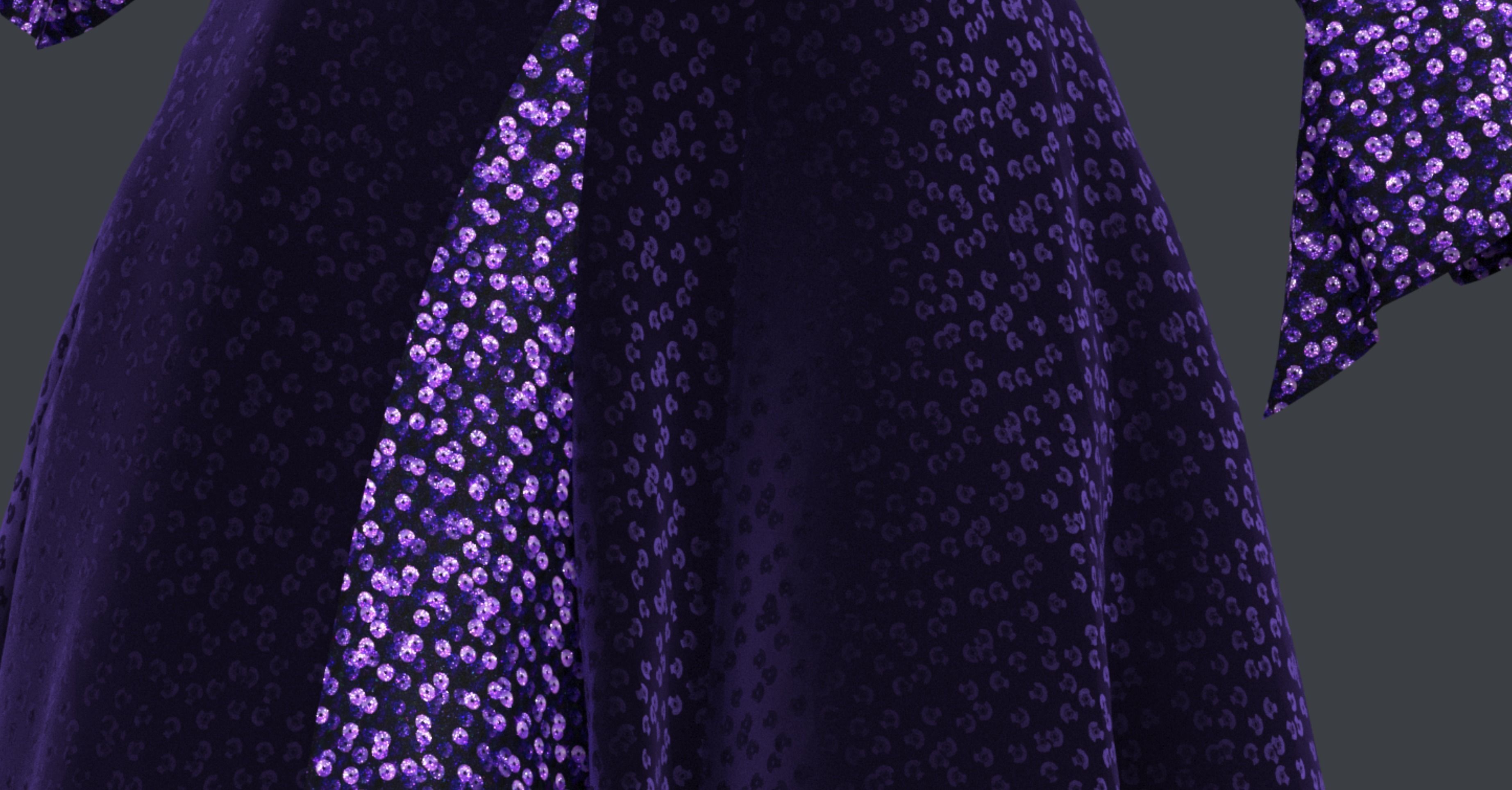 the blue velvet gown with sequance febric Texture_1