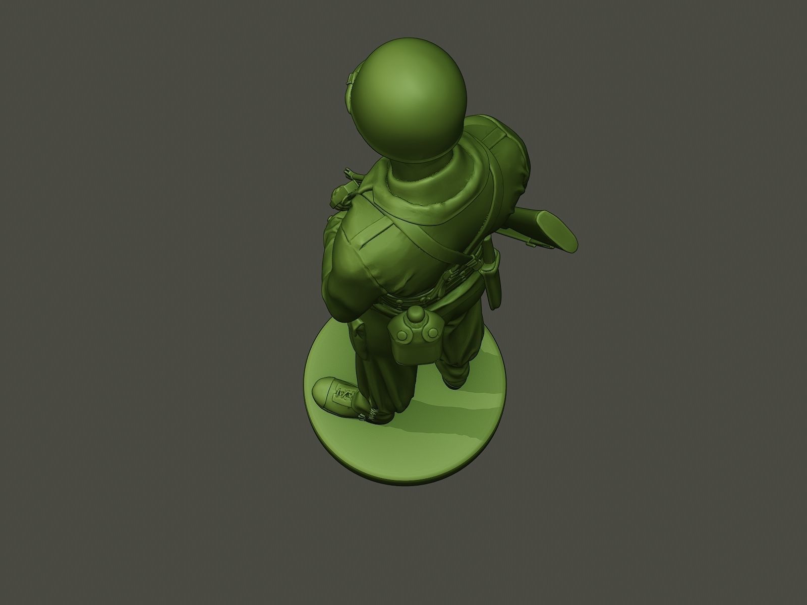 American soldier ww2 stand guard A5 3D print model_15