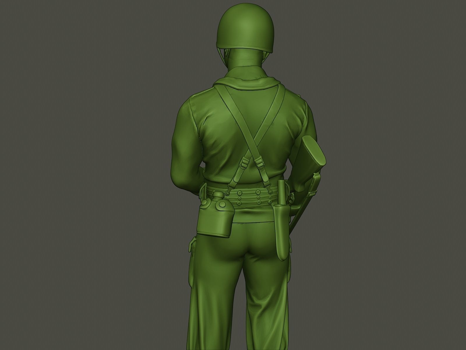 American soldier ww2 stand guard A5 3D print model_20