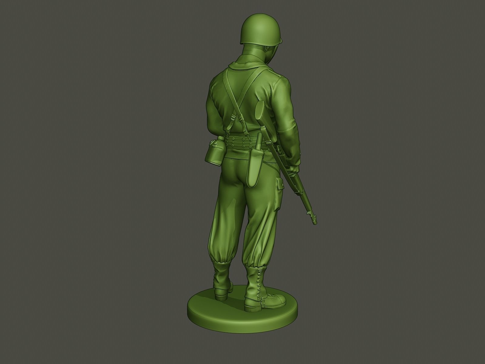 American soldier ww2 stand guard A5 3D print model_6