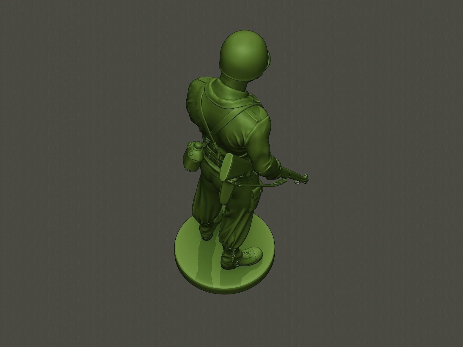 American soldier ww2 stand guard A5 3D print model_21