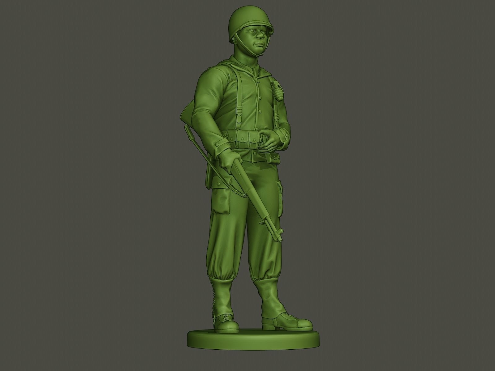 American soldier ww2 stand guard A5 3D print model_12