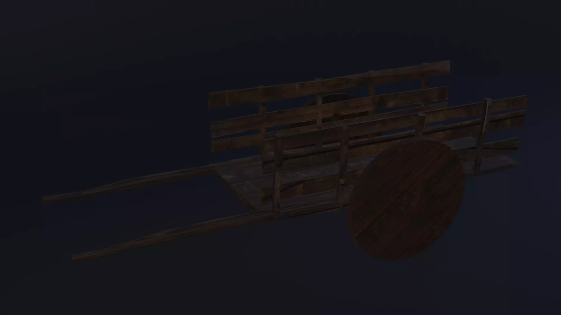 Fantasy Medieval Cart Free low-poly 3D model