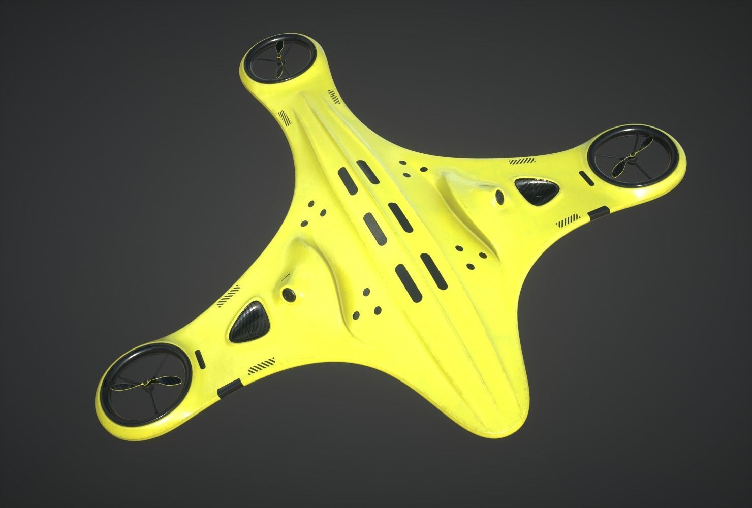 AK Drone Concept Low-poly 3D model_4