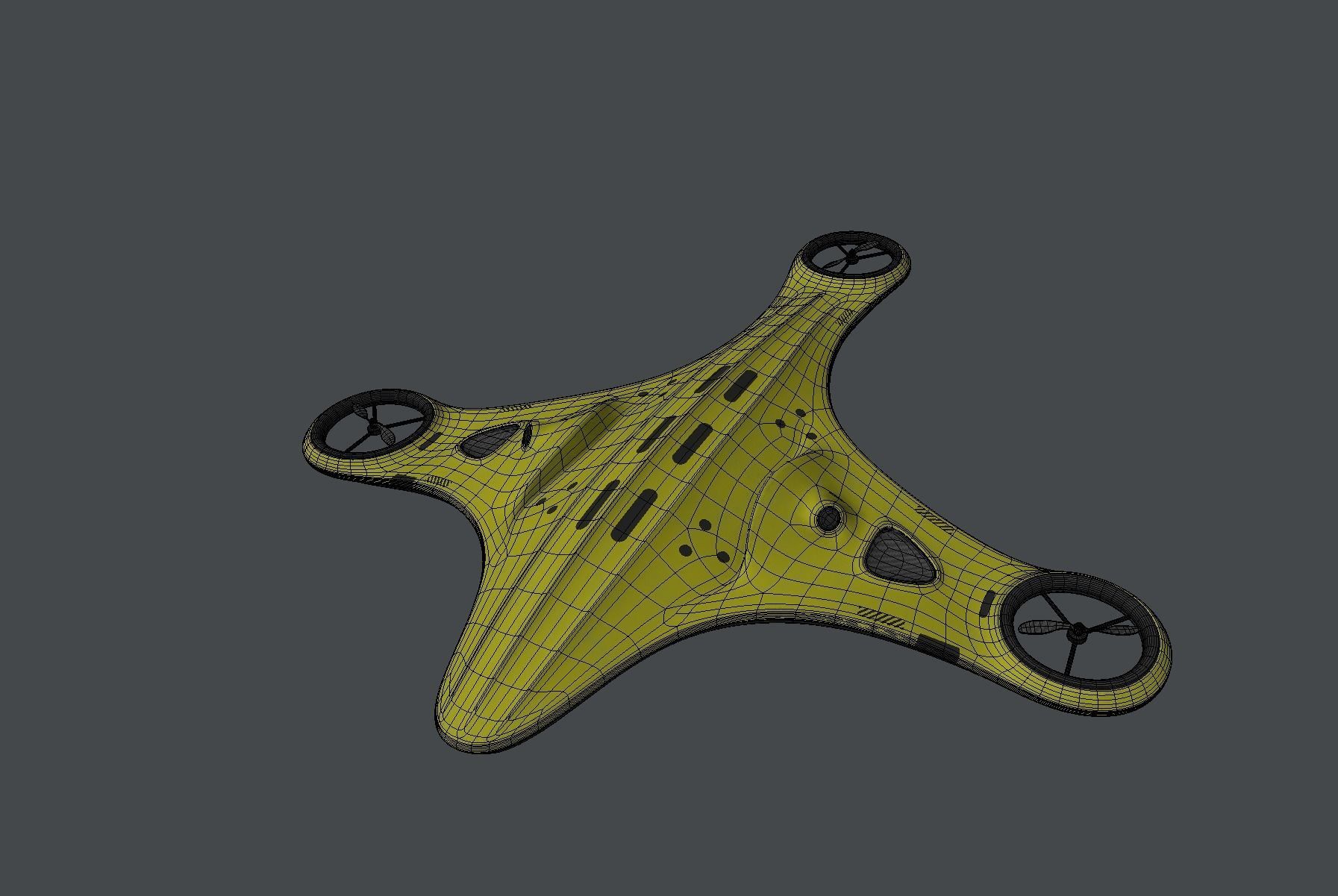 AK Drone Concept Low-poly 3D model_5