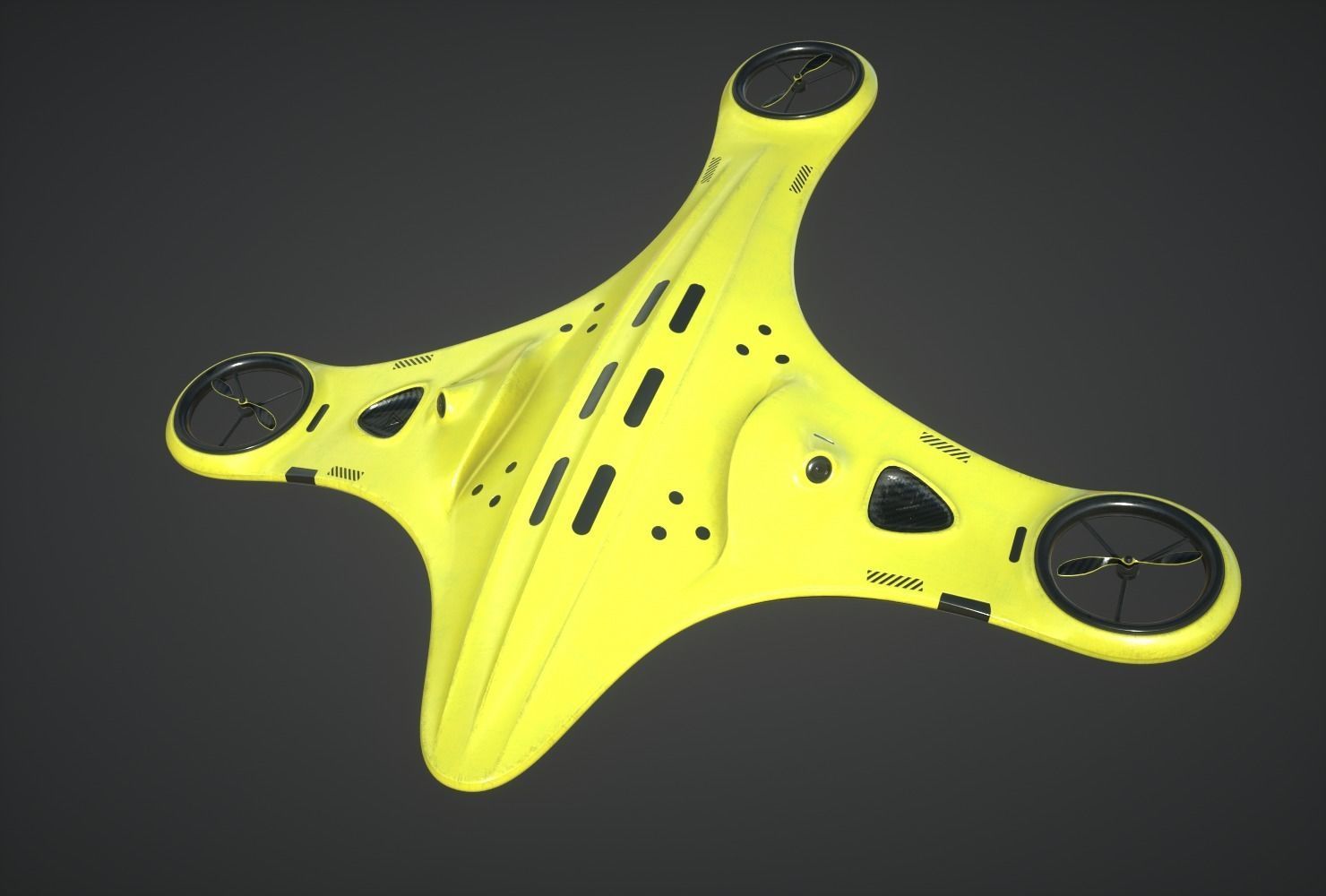 AK Drone Concept Low-poly 3D model_2