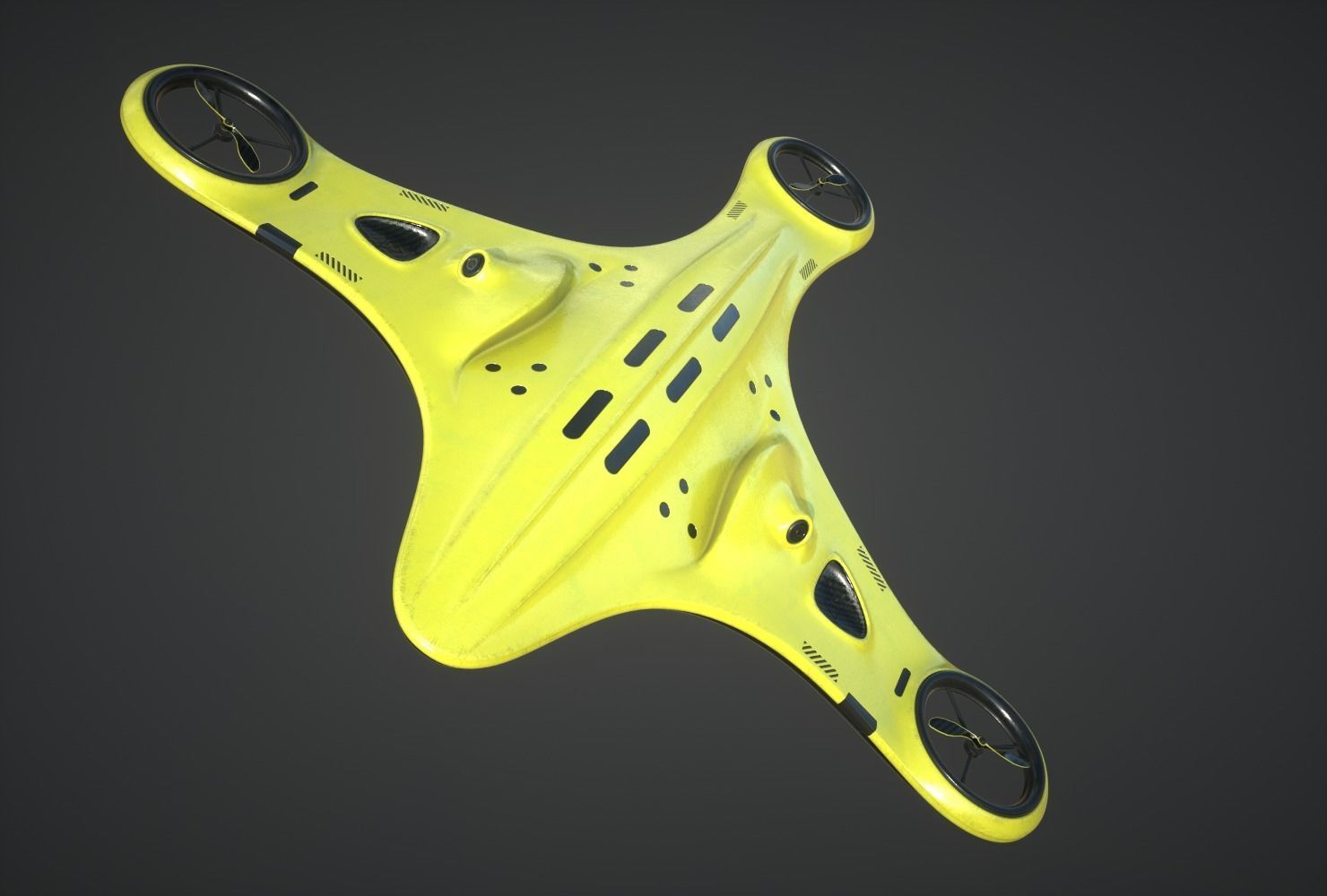 AK Drone Concept Low-poly 3D model_3