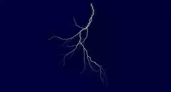 Realistic 3D Lightning CA-01 Low-poly 3D model