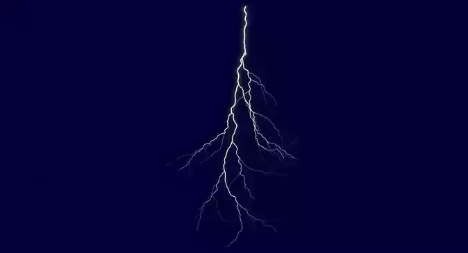 Realistic 3D Lightning CA-02 Low-poly 3D model