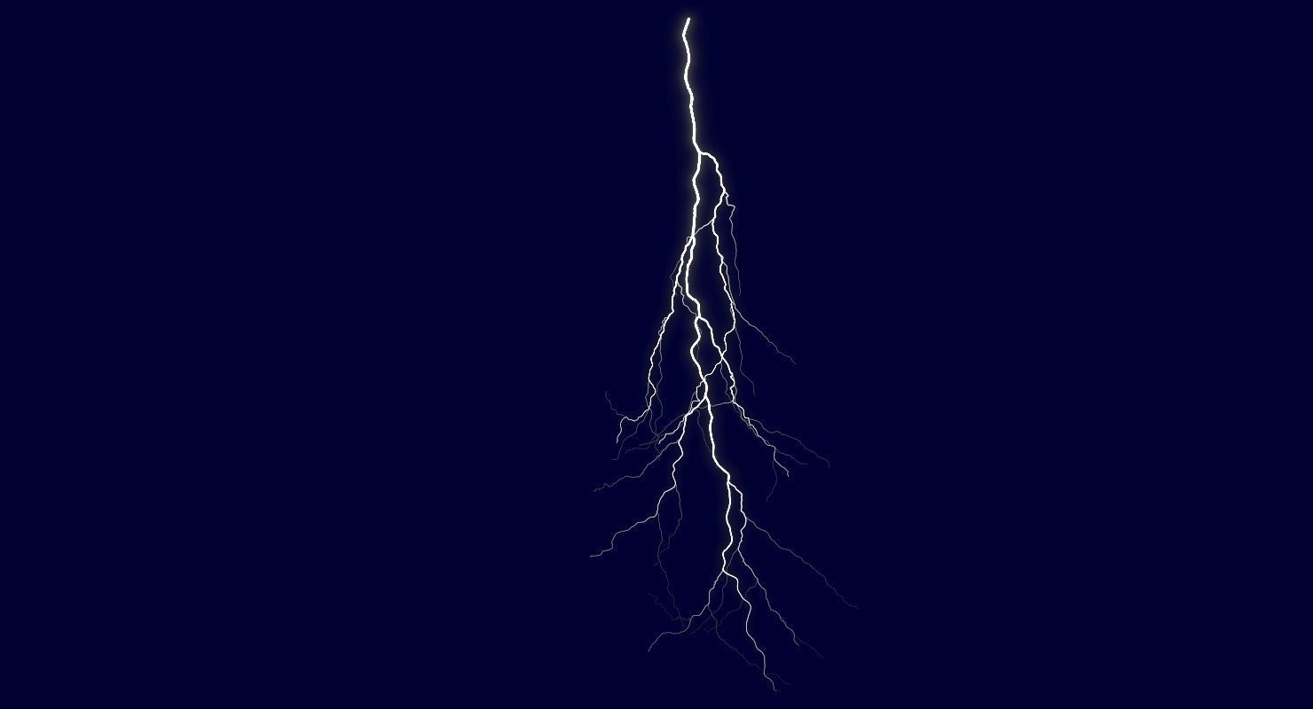 Realistic 3D Lightning CA-02 Low-poly 3D model_3