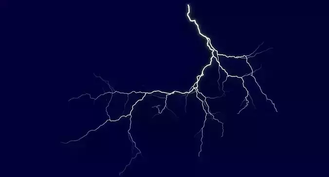 Realistic 3D Lightning CA-03 Low-poly 3D model