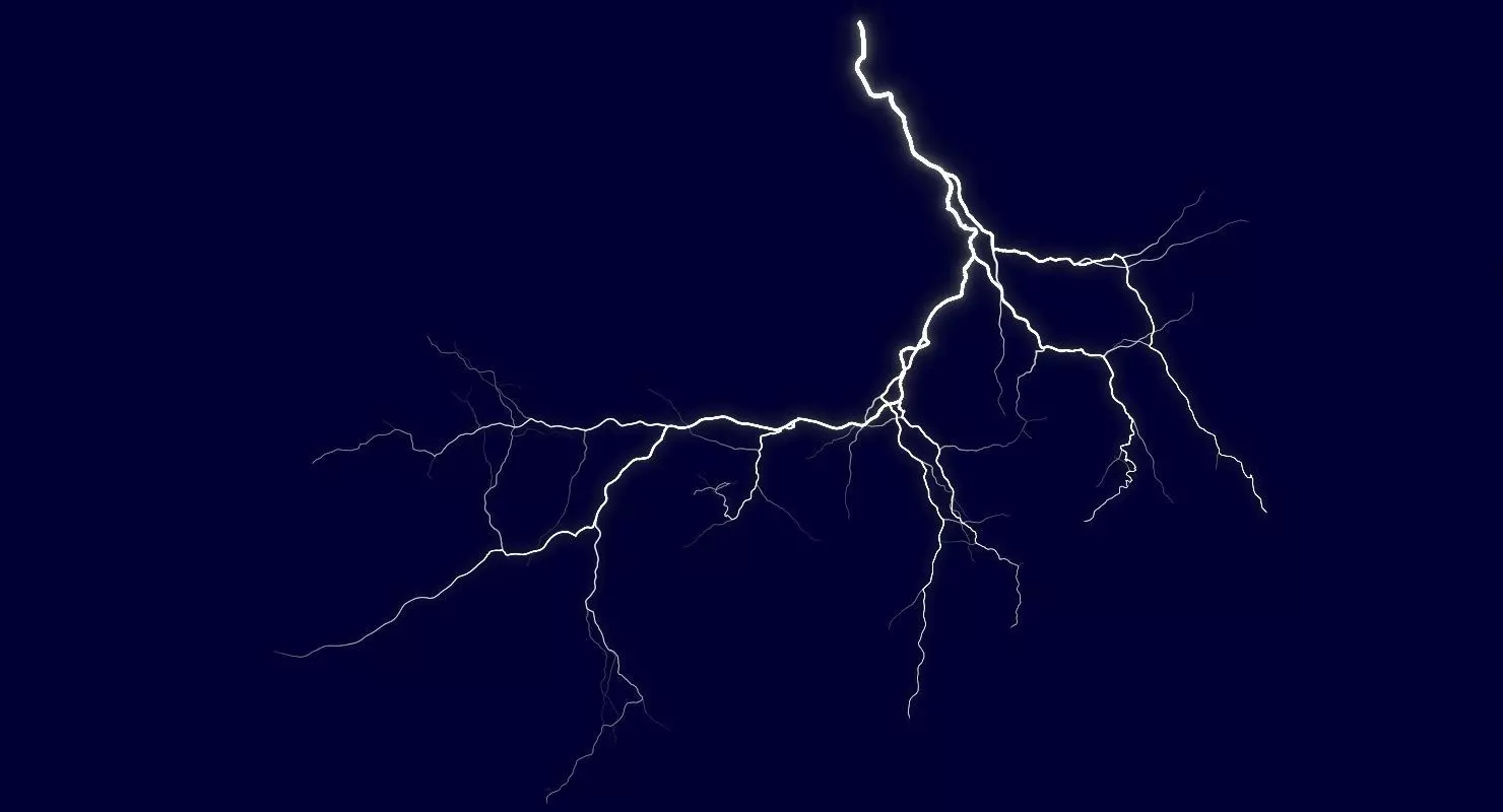 Realistic 3D Lightning CA-03 Low-poly 3D model_0