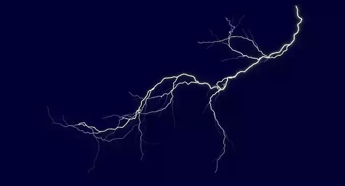 Realistic 3D Lightning CA-04 Low-poly 3D model