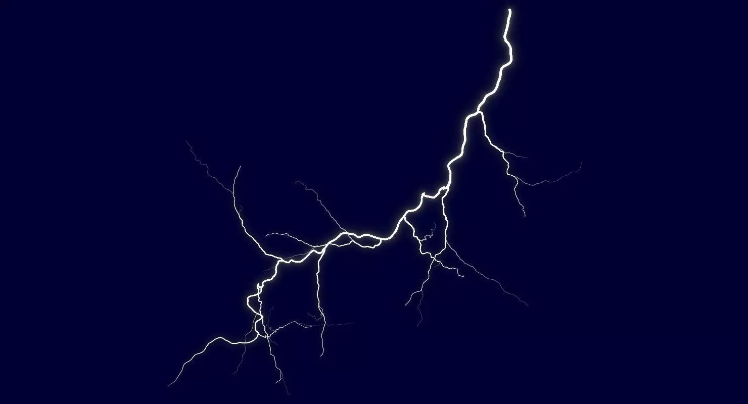 Realistic 3D Lightning CA-08 Low-poly 3D model_0