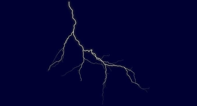 Realistic 3D Lightning CA-16 Low-poly 3D model