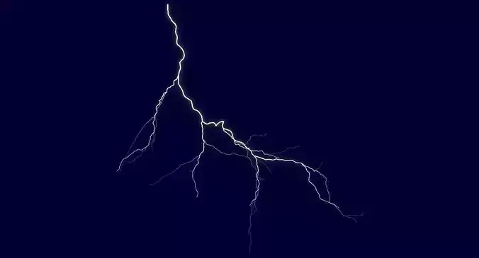 Realistic 3D Lightning CA-16 Low-poly 3D model