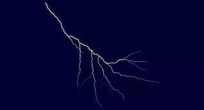 Realistic 3D Lightning CA-18 Low-poly 3D model