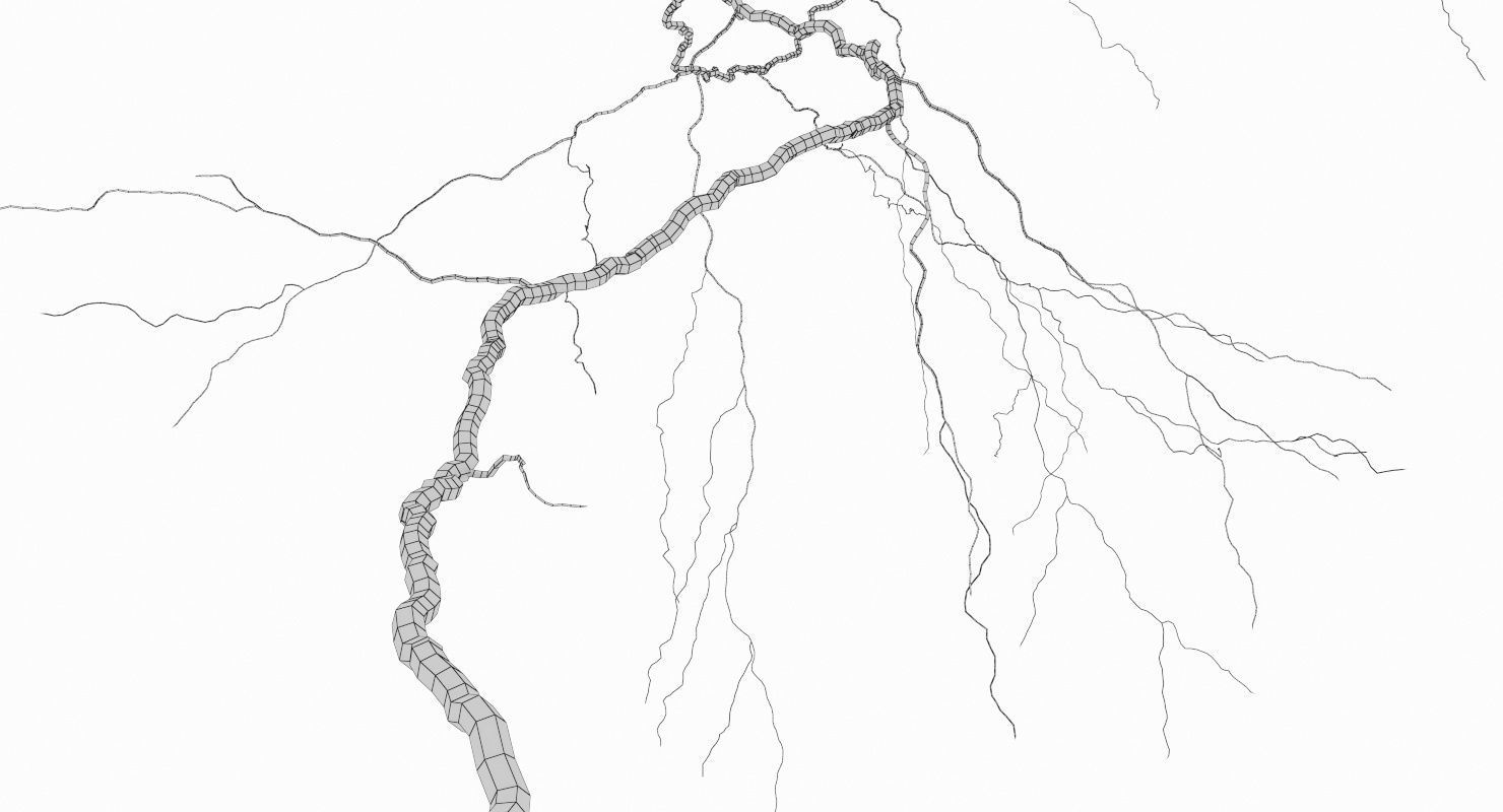 Realistic 3D Lightning CG-01 Low-poly 3D model_11