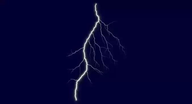 Realistic 3D Lightning CG-01 Low-poly 3D model
