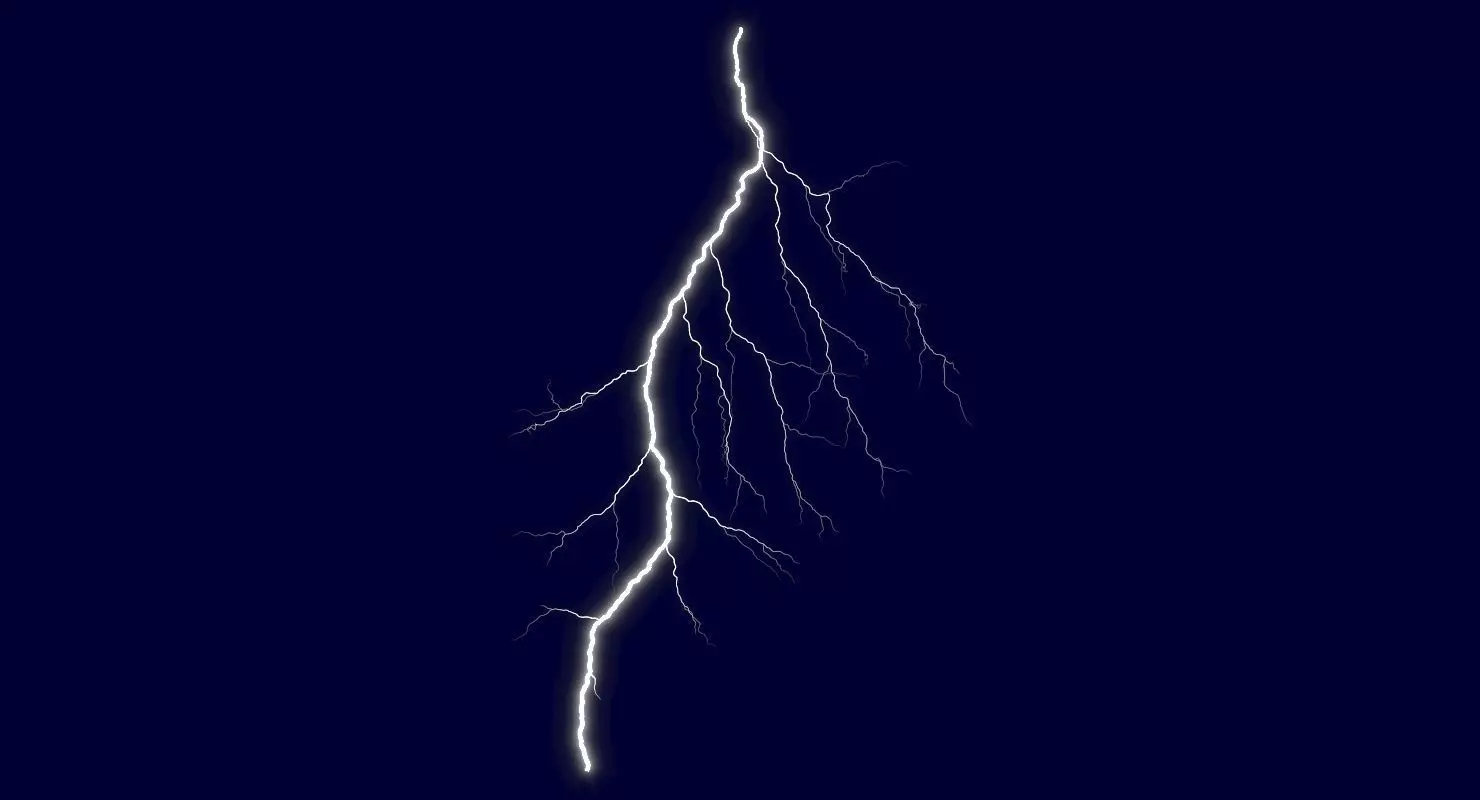 Realistic 3D Lightning CG-01 Low-poly 3D model_0