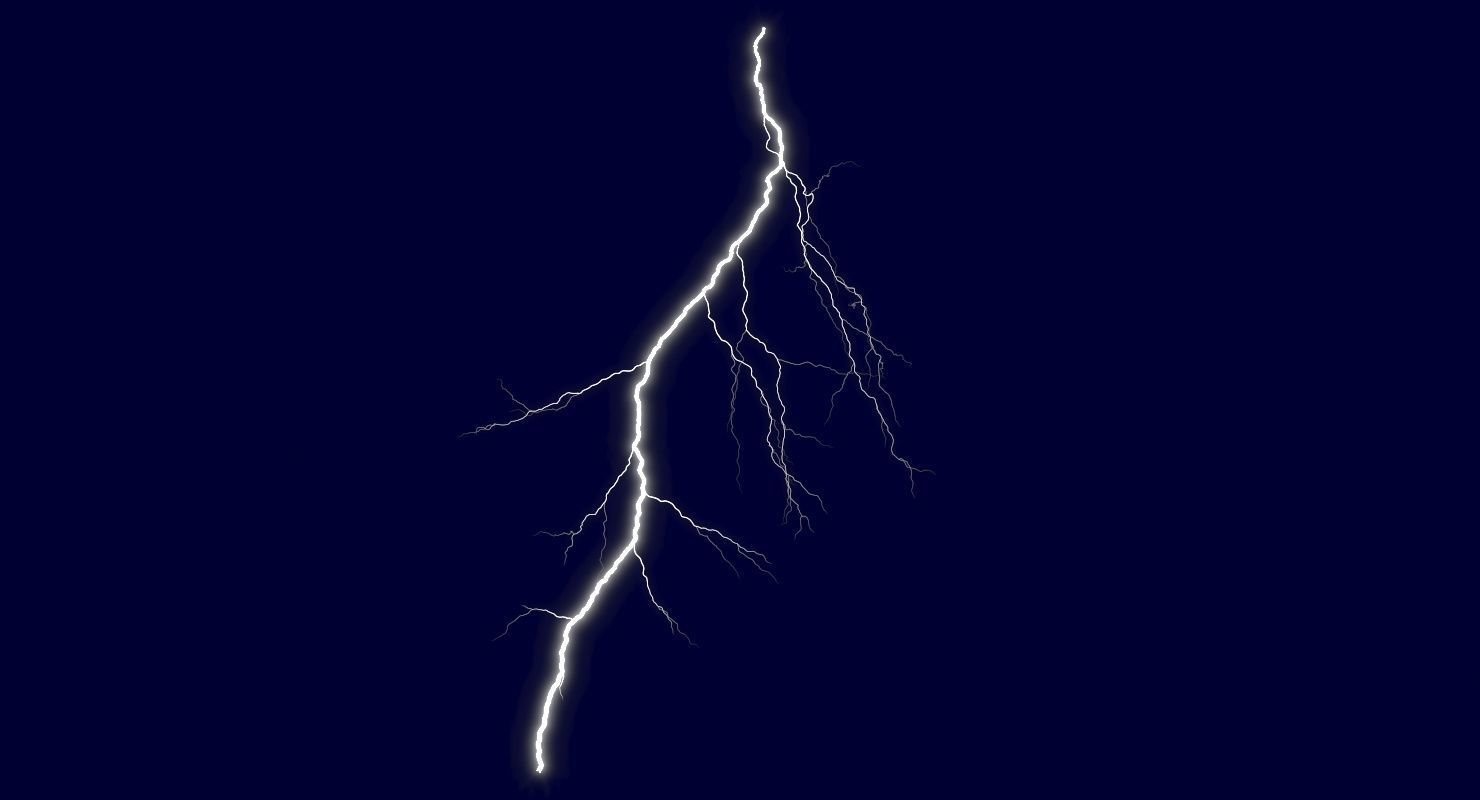 Realistic 3D Lightning CG-01 Low-poly 3D model_1