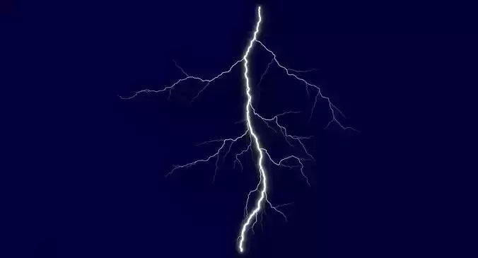 Realistic 3D Lightning CG-02 Low-poly 3D model