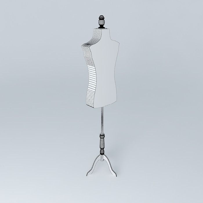 Mannequin Bust 3D Model .max .obj .3ds .fbx .stl .skp